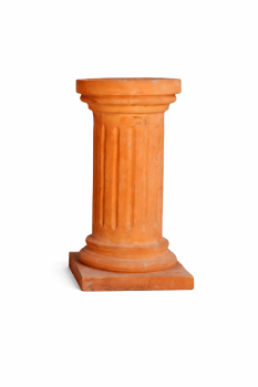 Colonna scannellata nuova – Antik kannelierte Terracotta Säule aus Impruneta frostfest